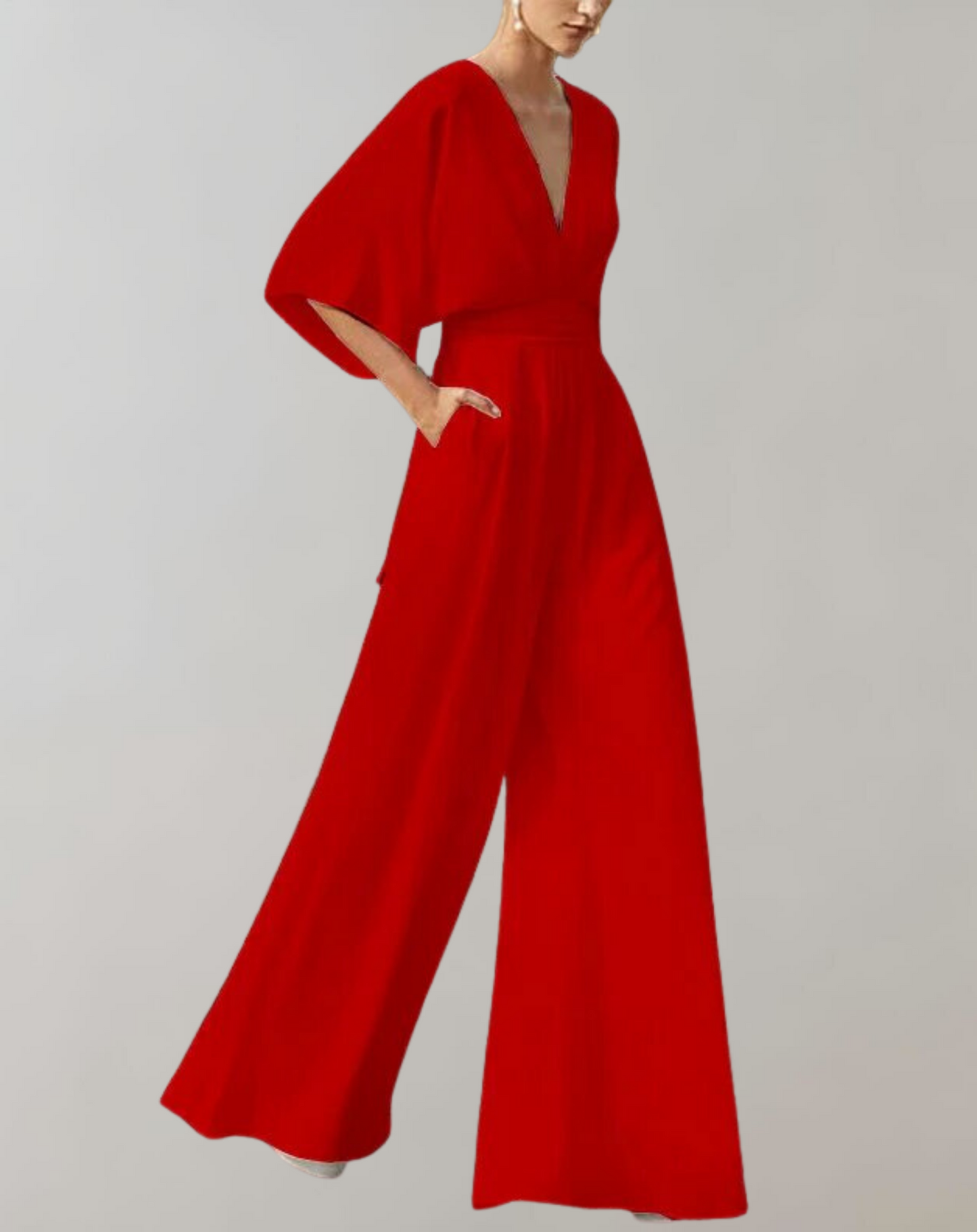 Lockerer Jumpsuit mit weitem Bein für Damen