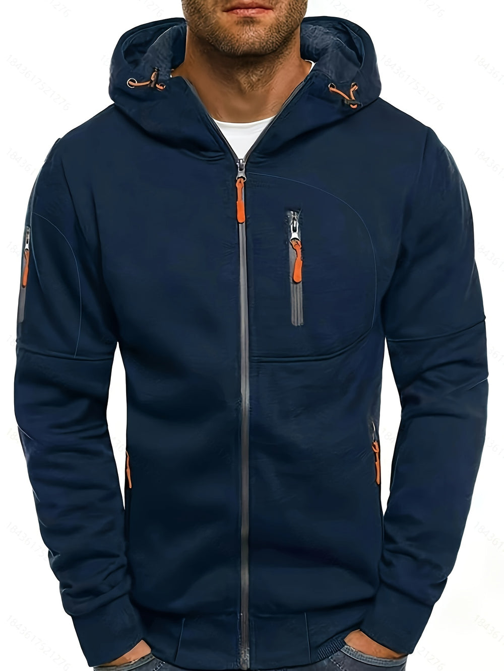 Sportliche Kapuzenjacke mit Reißverschluss für Herren