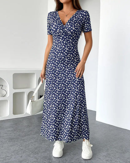 Elegantes bedrucktes Bodycon-Midikleid