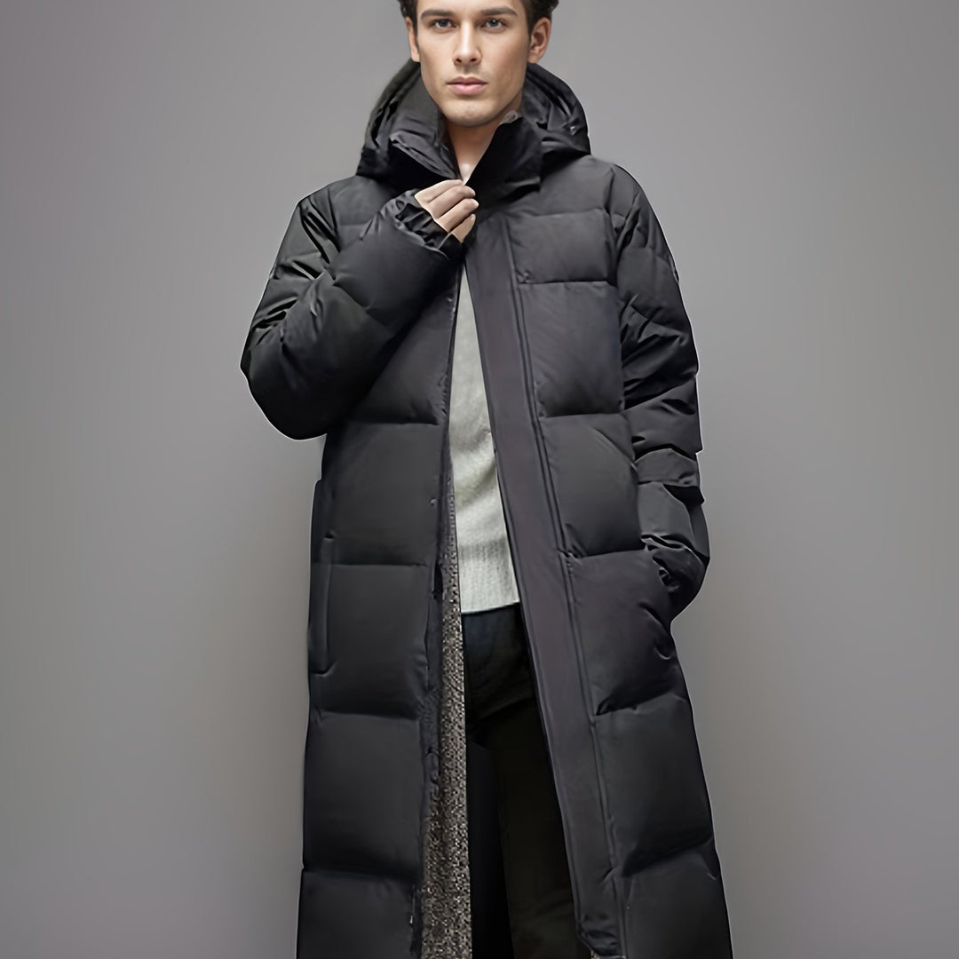 Herren Puffermantel Mit Kapuze Und Klassischem Design