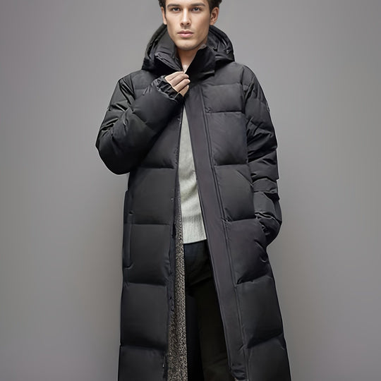 Herren Puffermantel Mit Kapuze Und Klassischem Design