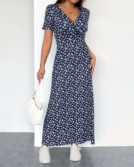 Elegantes bedrucktes Bodycon-Midikleid