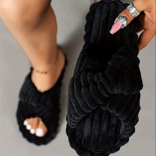 Offene Cross-Strap Schlappen für Damen