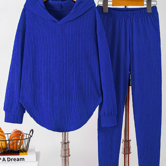 Zweiteiliges Set mit Kapuzenoberteil und Leggings für Damen