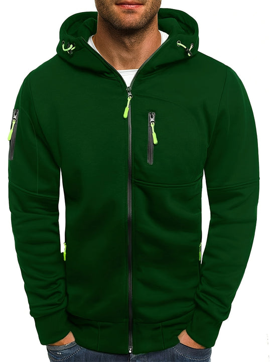Sportliche Kapuzenjacke mit Reißverschluss für Herren