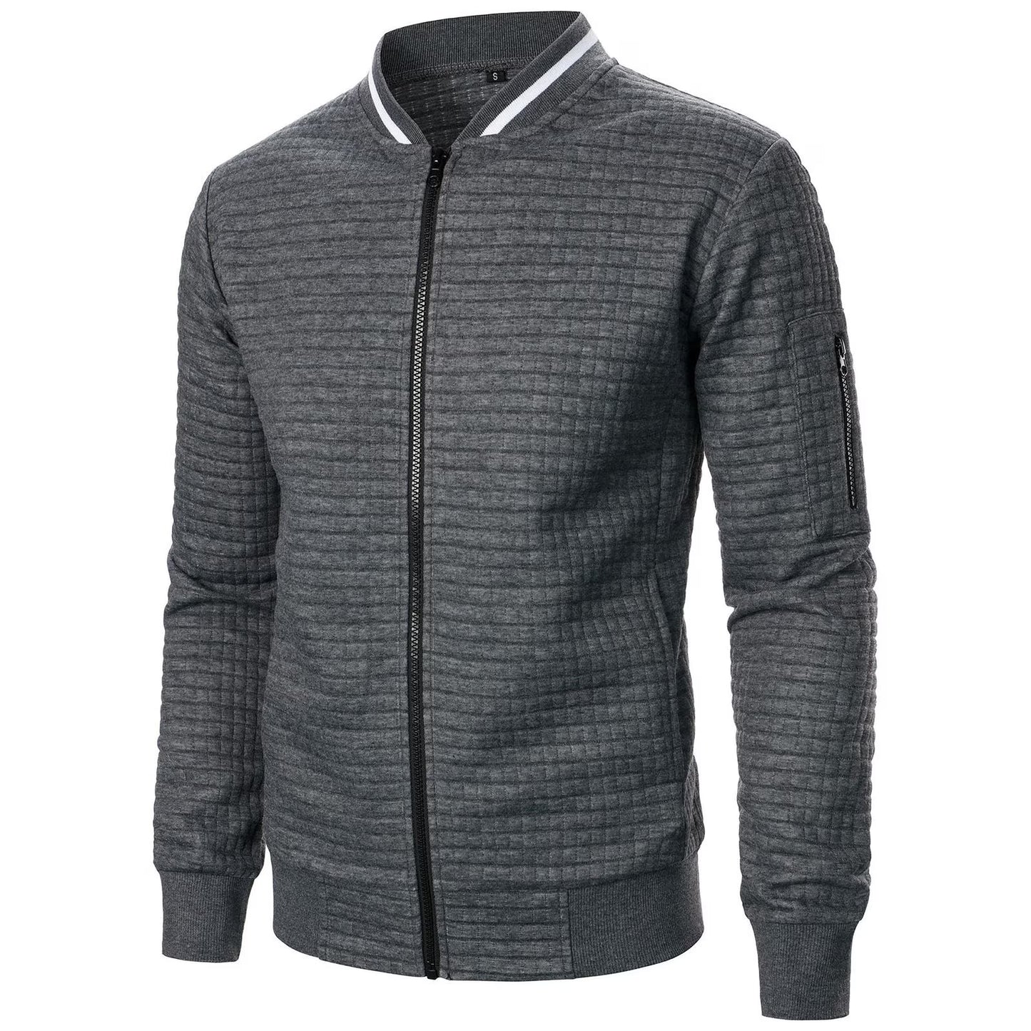 Herren Strickjacke Mit Reißverschluss Und Minimalistischem Design