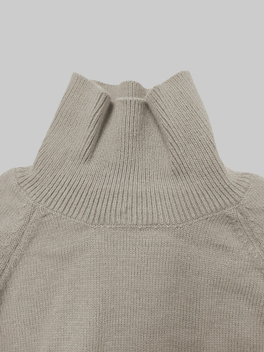 Damen Rollkragenpullover Mit Lockerem Schnitt