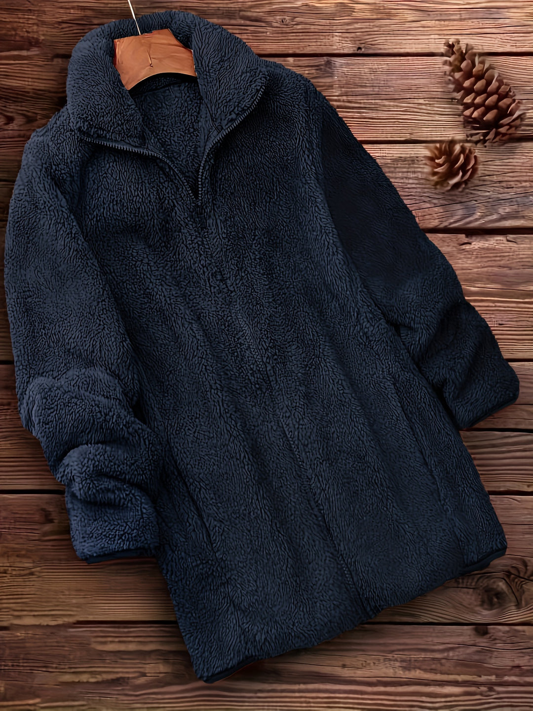 Gefütterte Winterjacke mit Reißverschluss für Damen