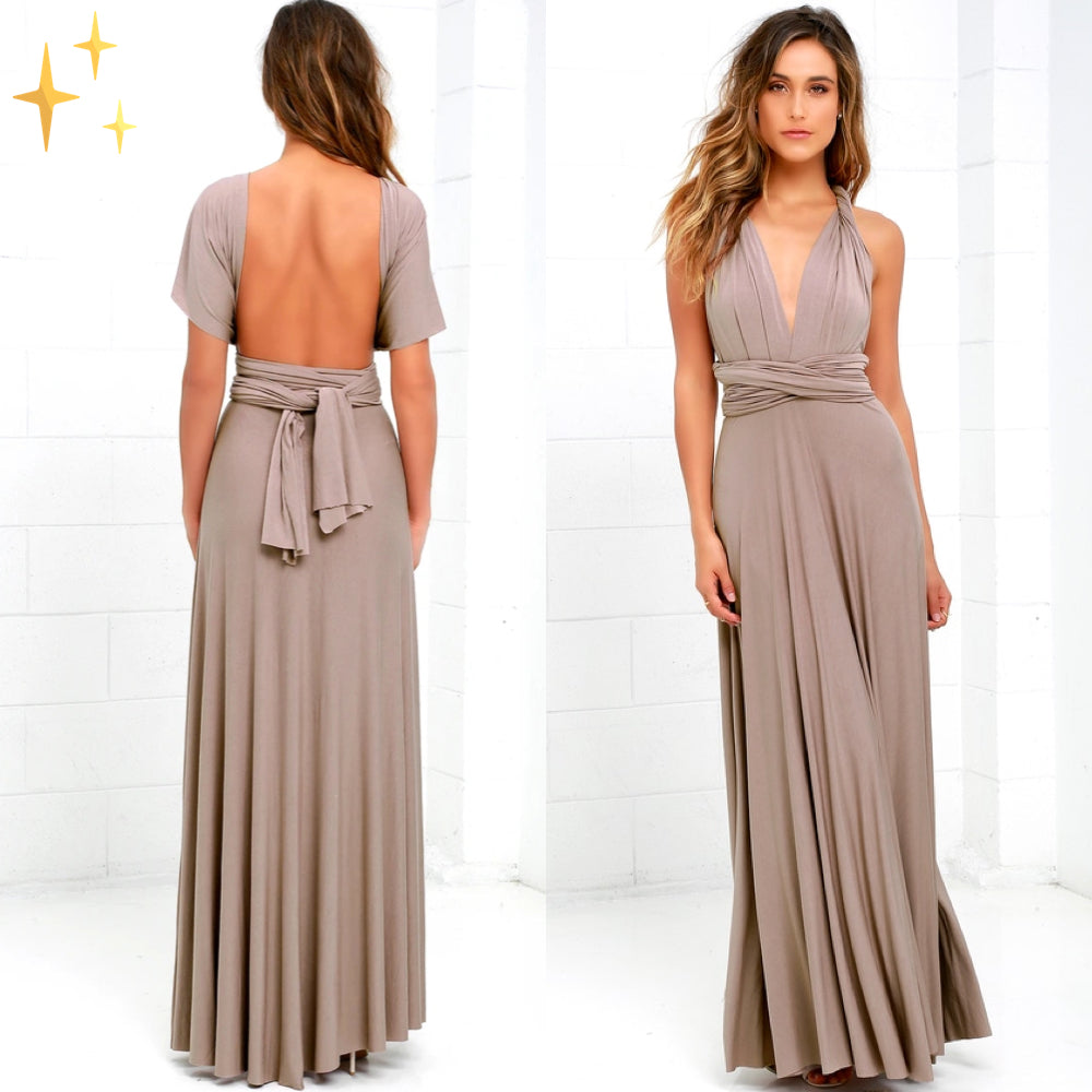 Multifunktionales Stretch-Wickelkleid für Damen