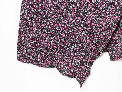 Damen V-Ausschnitt Floral Chiffon Trägerkleid Bohemian Sommer Strandbekleidung