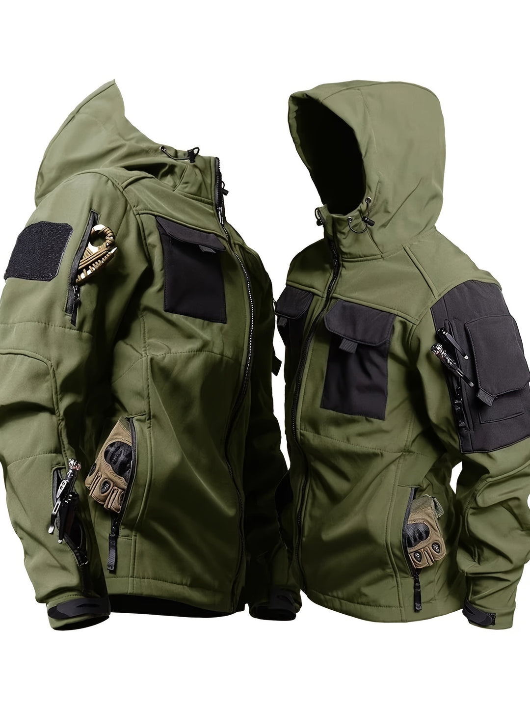 Winddichte Outdoorjacke mit Kapuze für Herren