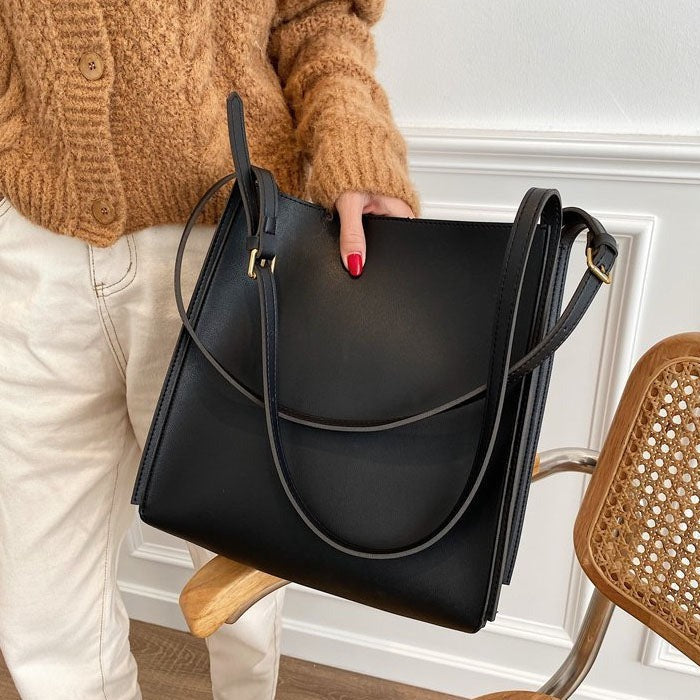 Vegane Leder-Shopper-Tasche Leicht und Strukturiert