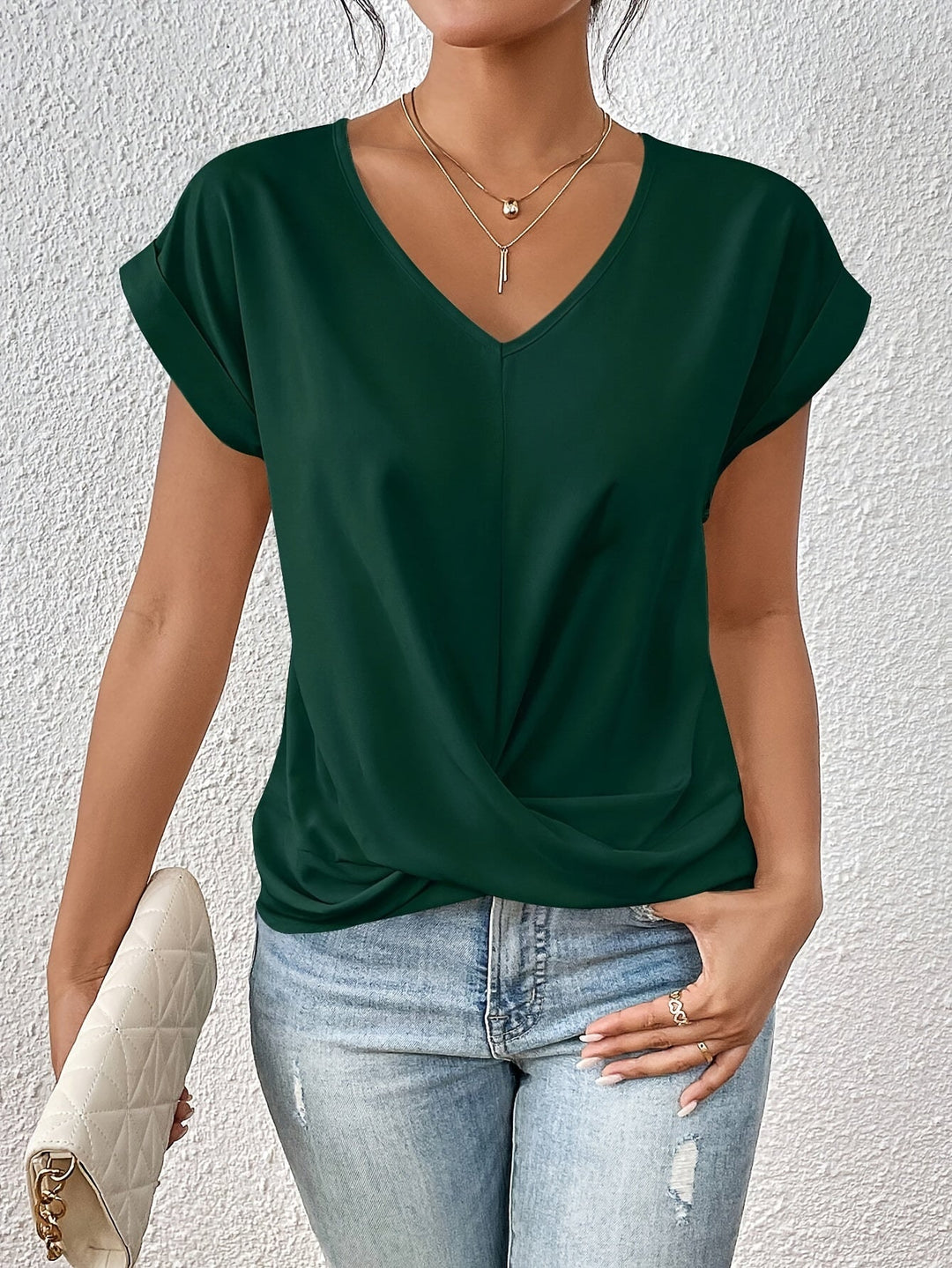 Damen T Shirt Mit Sweetheart Ausschnitt Für Alltag