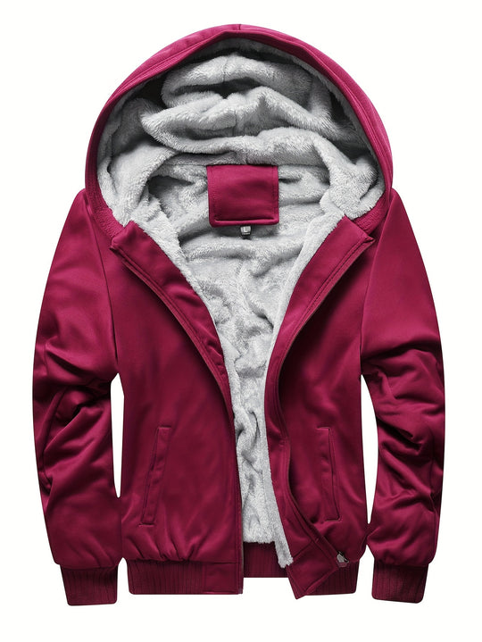 Warmer Sherpa-Hoodie mit Reißverschluss für Herren