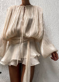 Champagner Satin Slip Kleid