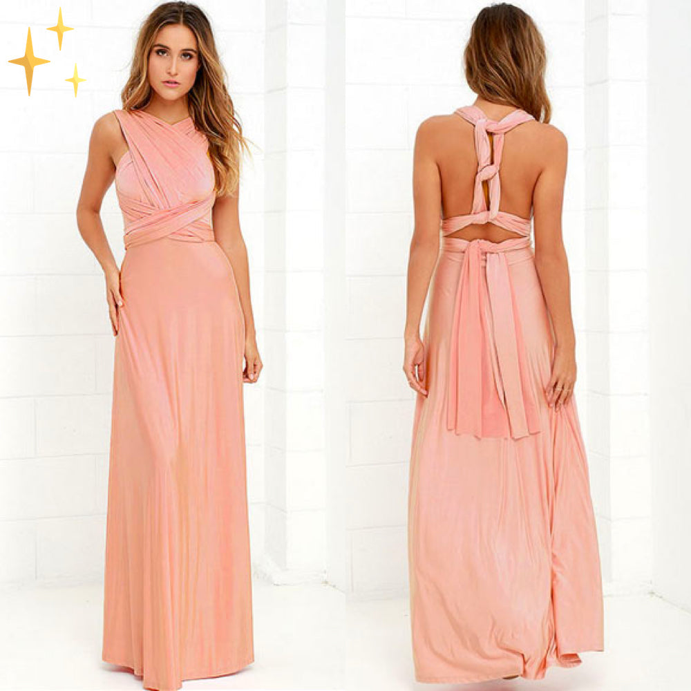 Multifunktionales Stretch-Wickelkleid für Damen