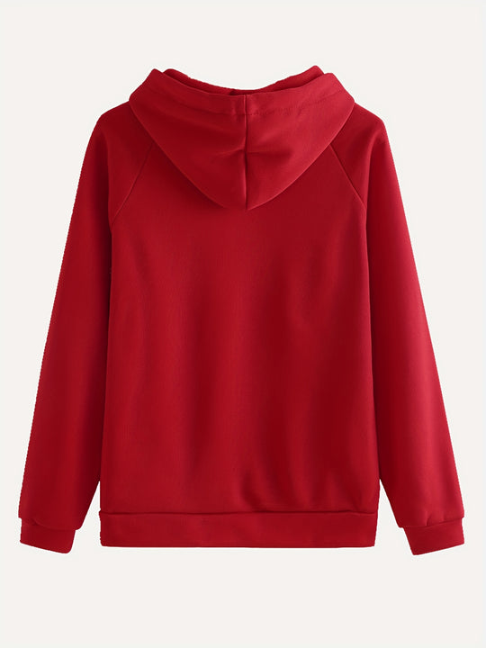 Zweiteiliges Kapuzenset mit Pullover und Hose für Damen