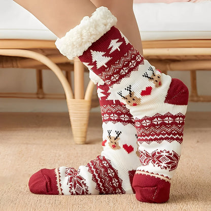 Gemütliche warme Weihnachtssocken für Damen