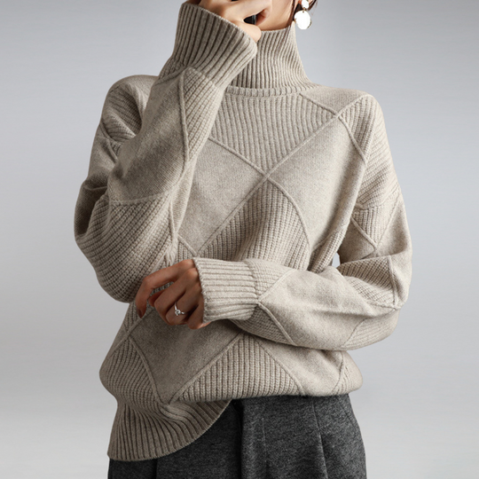 Rollkragenpullover aus Kaschmir mit klassischem Design für Damen