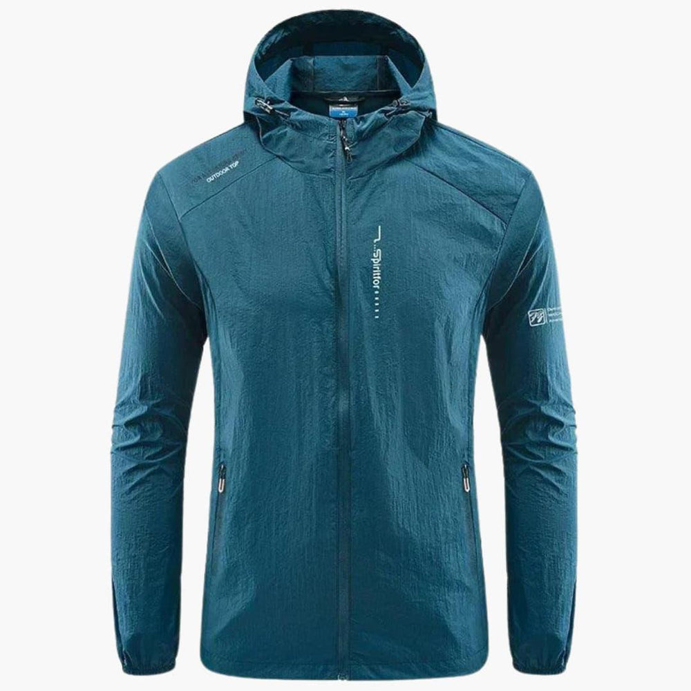 Herren Windbreaker Mit Kapuze Und Reißverschlusstaschen