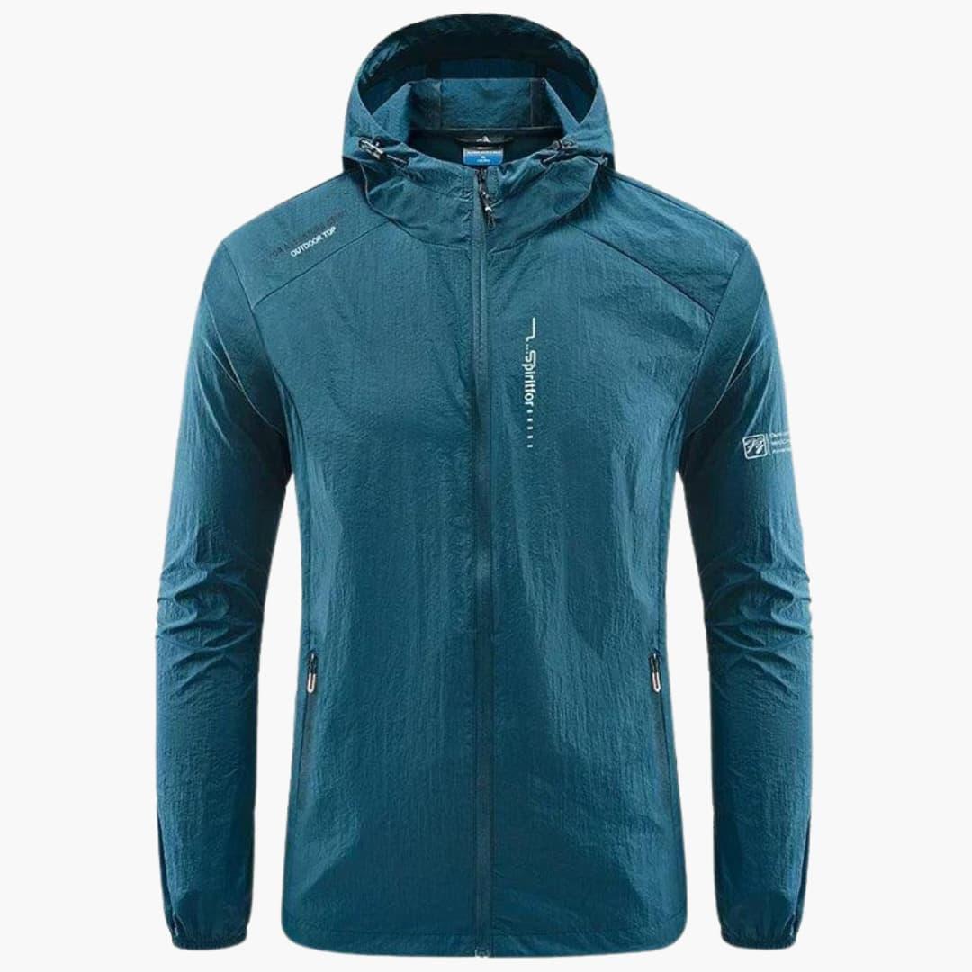 Herren Windbreaker Mit Kapuze Und Reißverschlusstaschen
