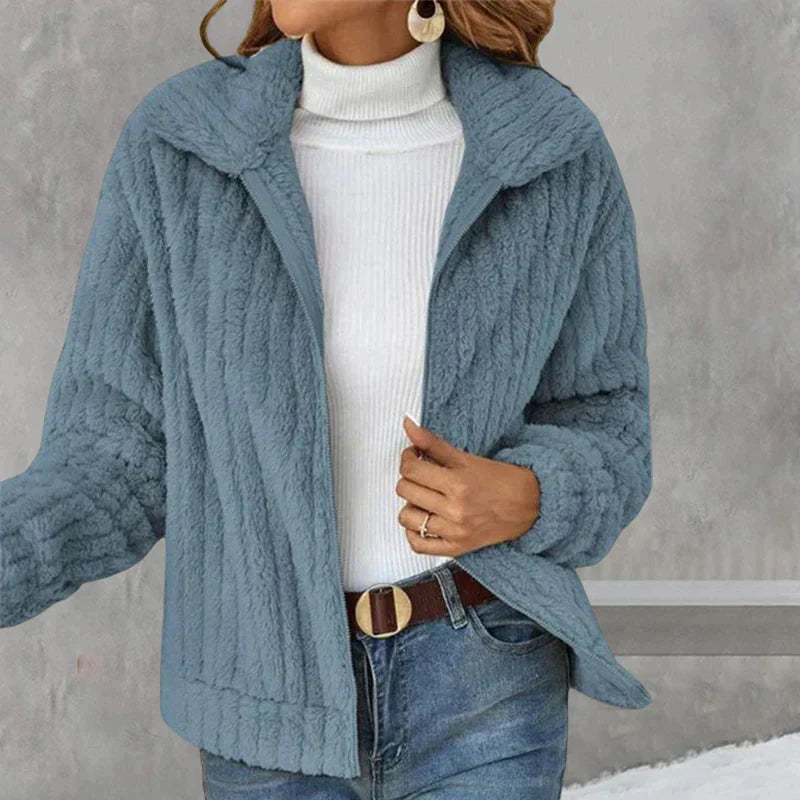Damen Fleecejacke Mit Kuscheligem Design