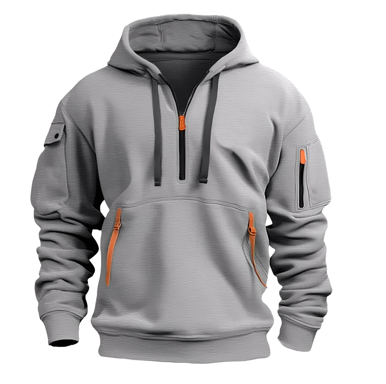 Herren Casual Halb-Reißverschluss Hoodie Pullover