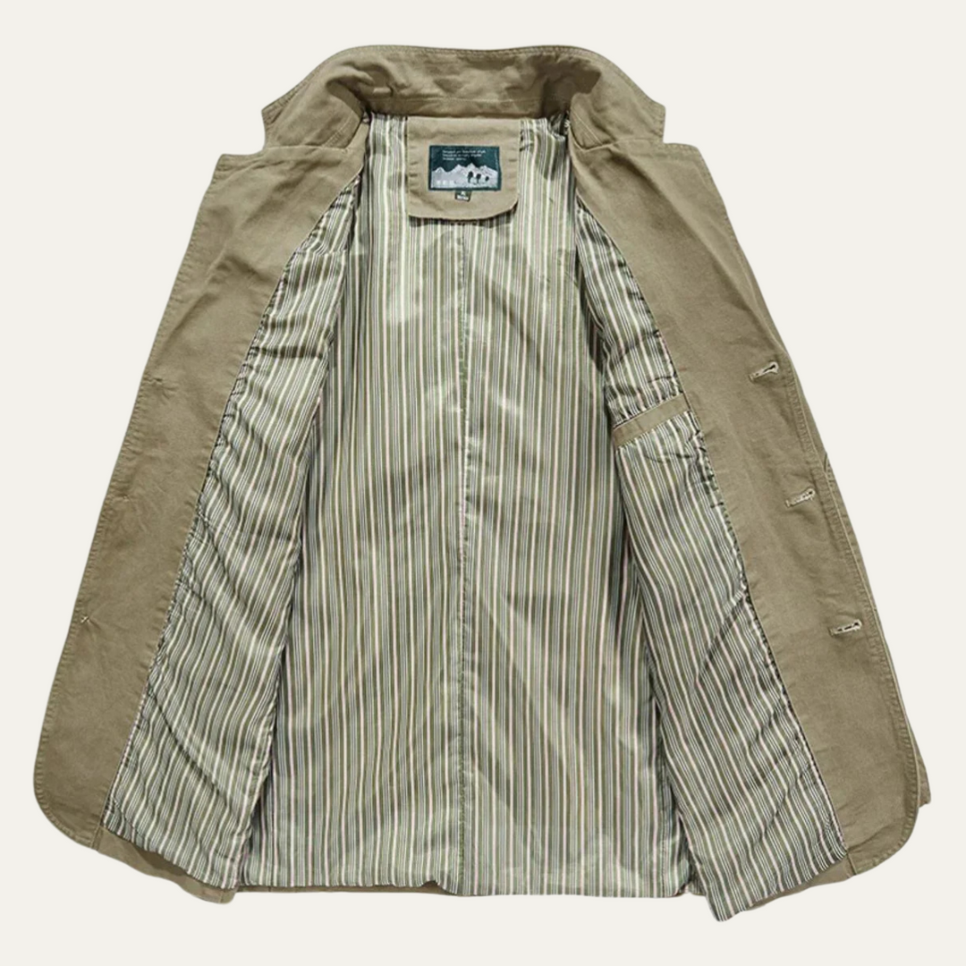 Herren Blazer Style Windbreaker Mit Taschen