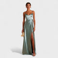 Satin Abendkleid Damen Nachthemd