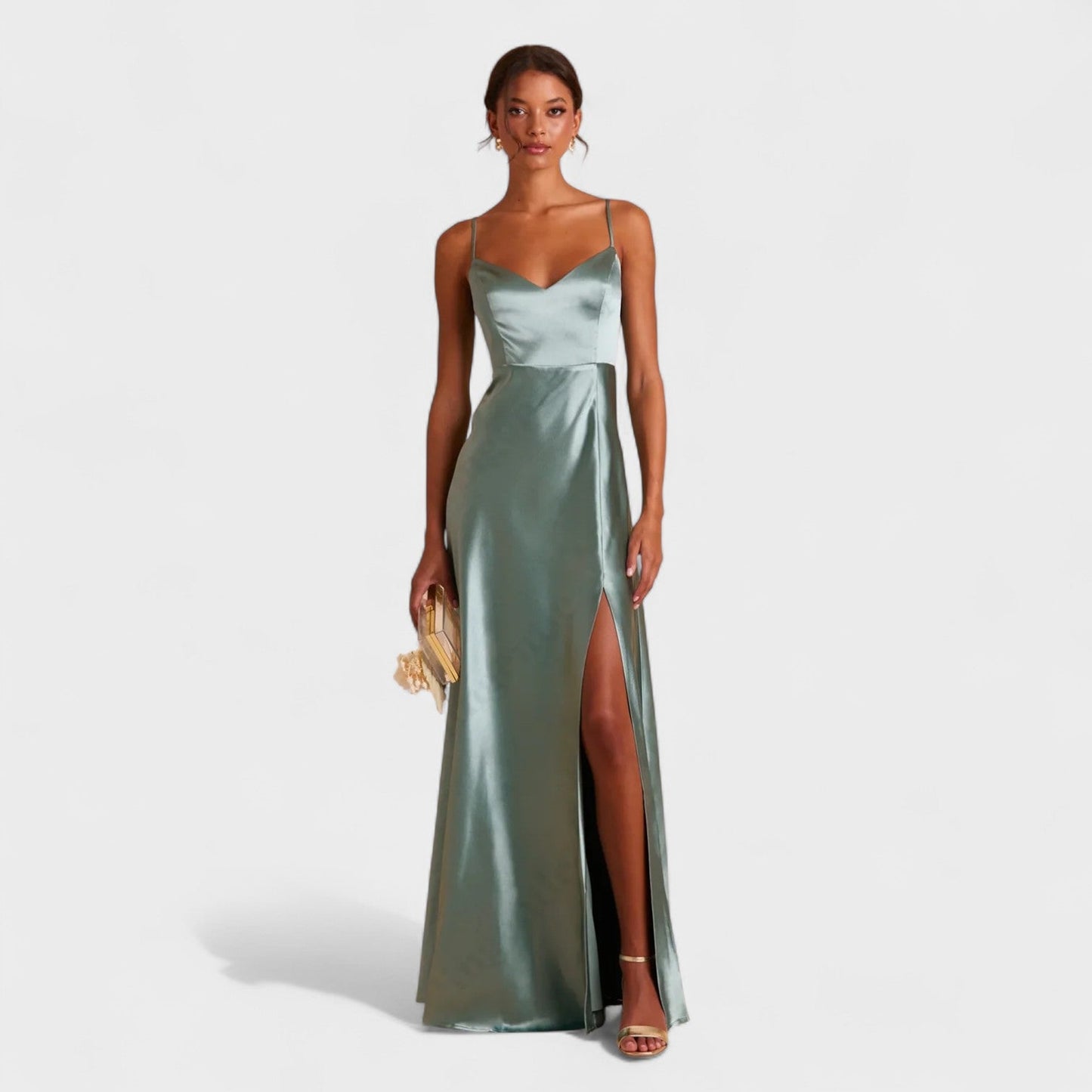 Satin Abendkleid Damen Nachthemd