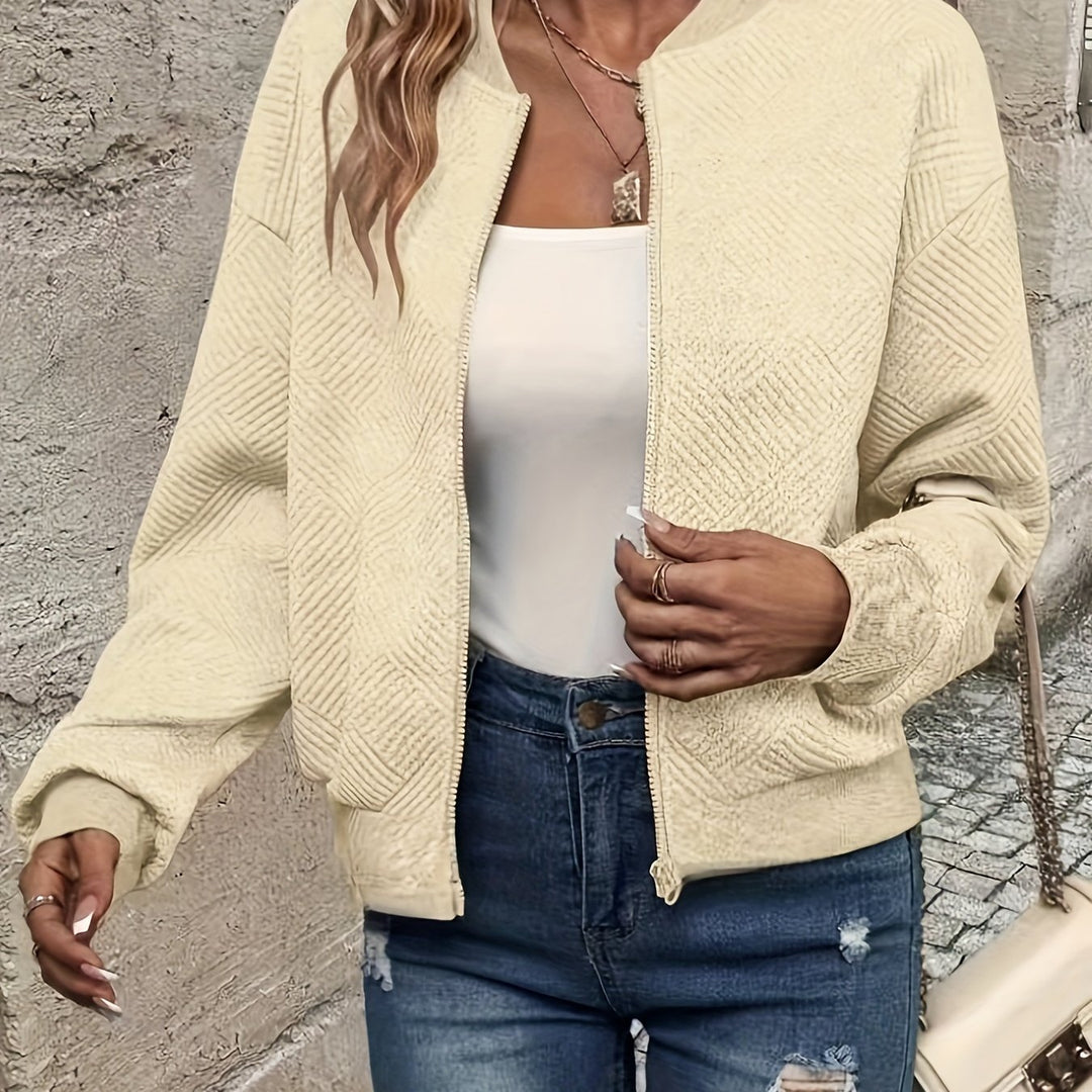 Leichte Übergangsjacke mit Stehkragen und Reißverschluss für Damen