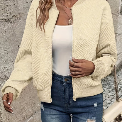 Leichte Übergangsjacke mit Stehkragen und Reißverschluss für Damen