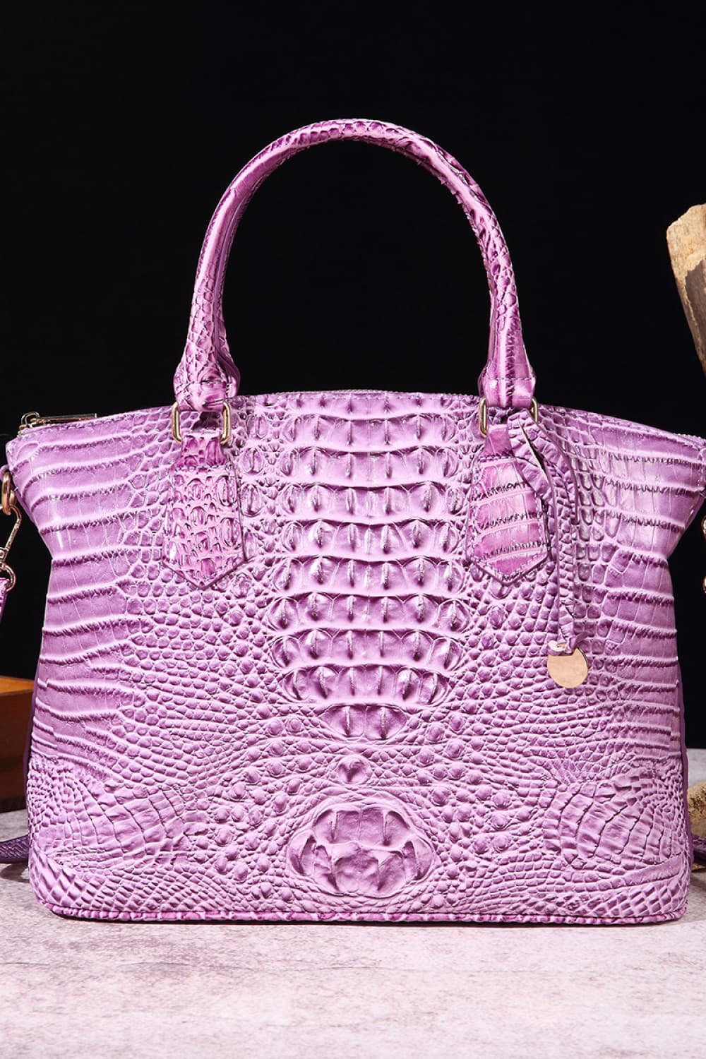 Elegante Kroko-Optik Handtasche für Damen