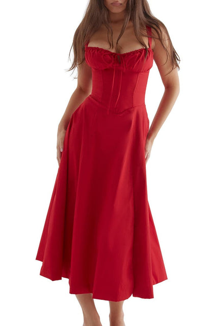 Florales Bustier Midriff Cutout Bodycon Kleid