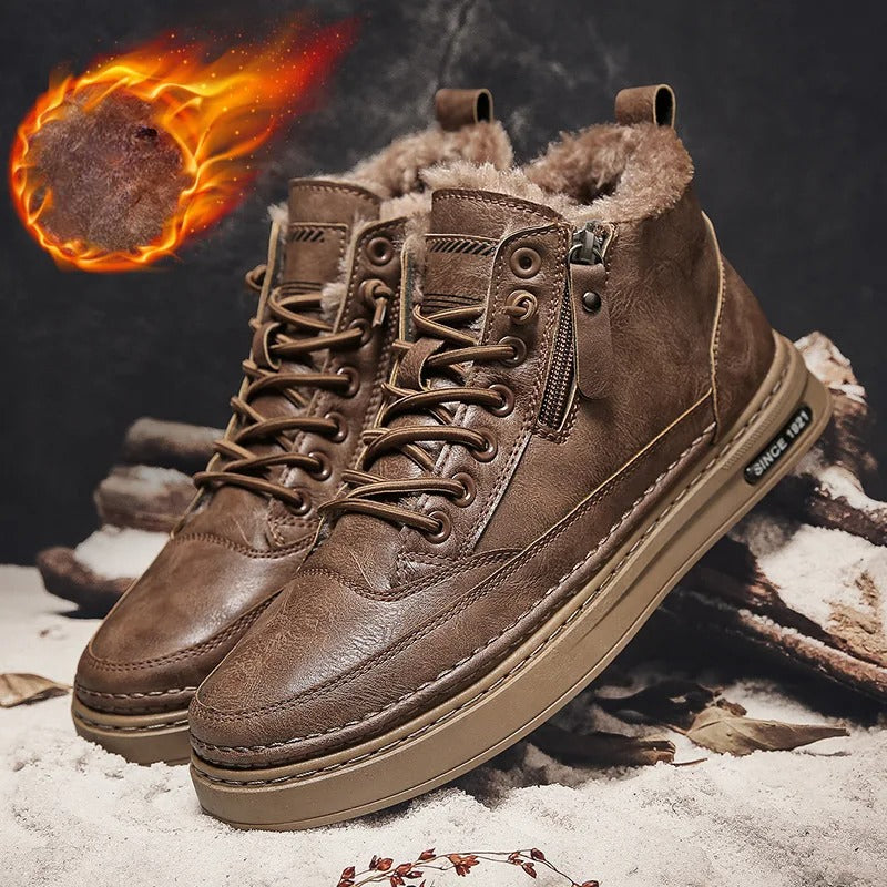 Herren Winterstiefel Mit Fleecefutter Und Rutschfester Sohle