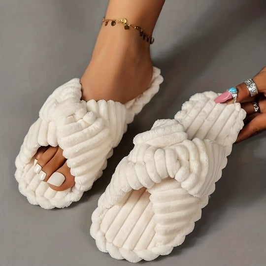 Offene Cross-Strap Schlappen für Damen