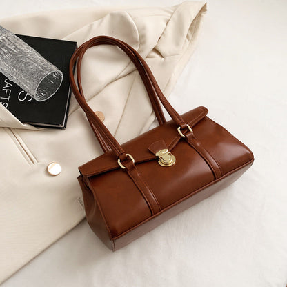 Vegane Leder Vintage Schultertasche
