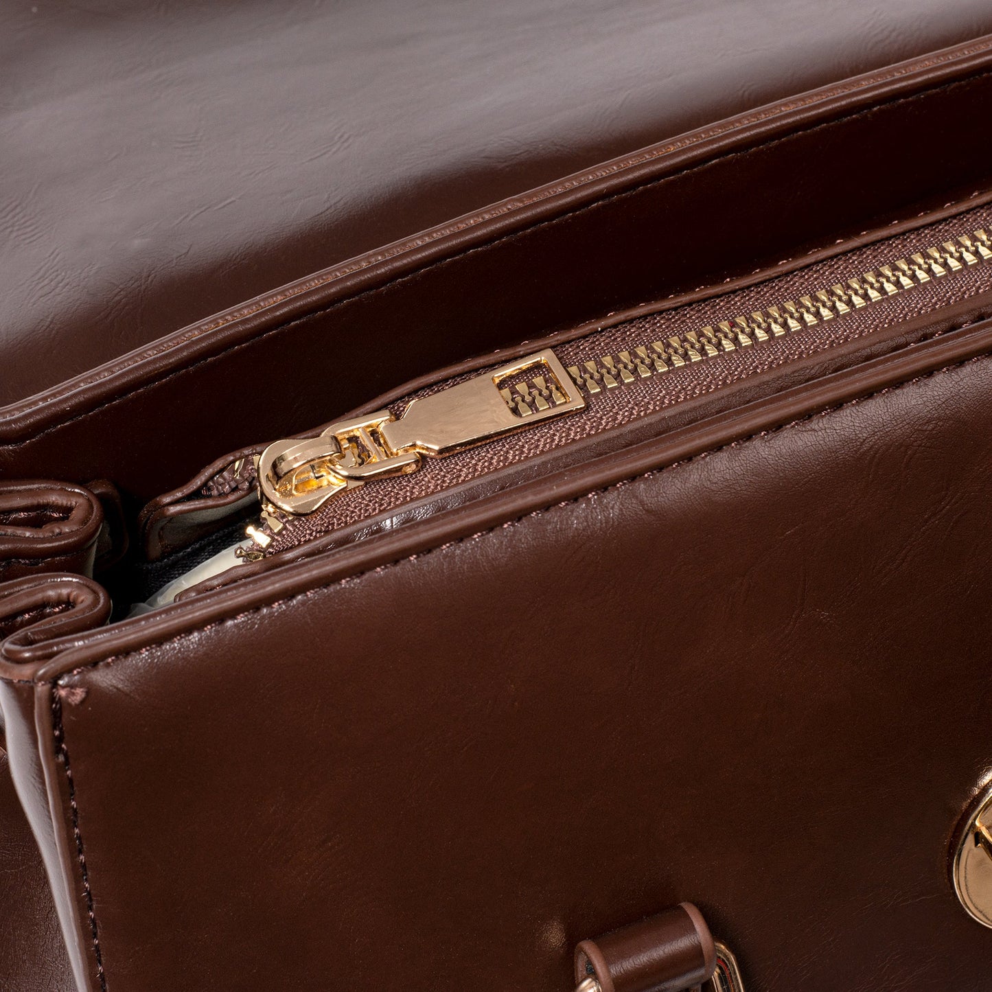 Vegane Leder Vintage Schultertasche