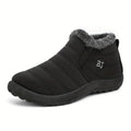 Gefütterte Slip-On Schneestiefel mit Profilsohle für Damen
