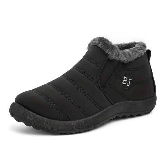 Gefütterte Slip-On Schneestiefel mit Profilsohle für Damen