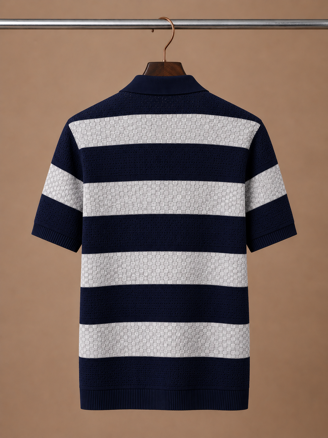 Herren Poloshirt aus Baumwolle mit Streifen, Regular Fit