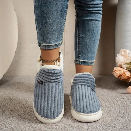 Damen Winterhausschuhe Mit Warmer Fütterung Und Rutschfester Sohle