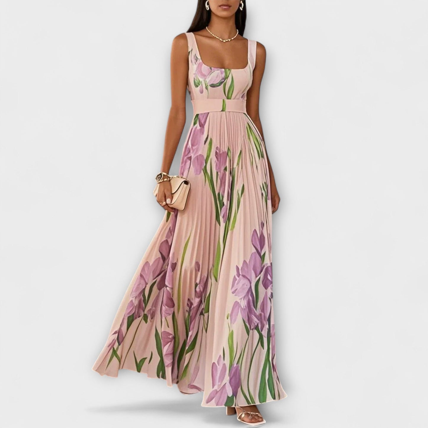 Elegantes, fließendes Chiffon-Maxikleid für Damen Abendkleid