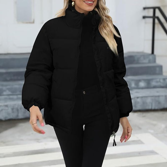 Damen Winterjacke Mit Gefüttertem Design