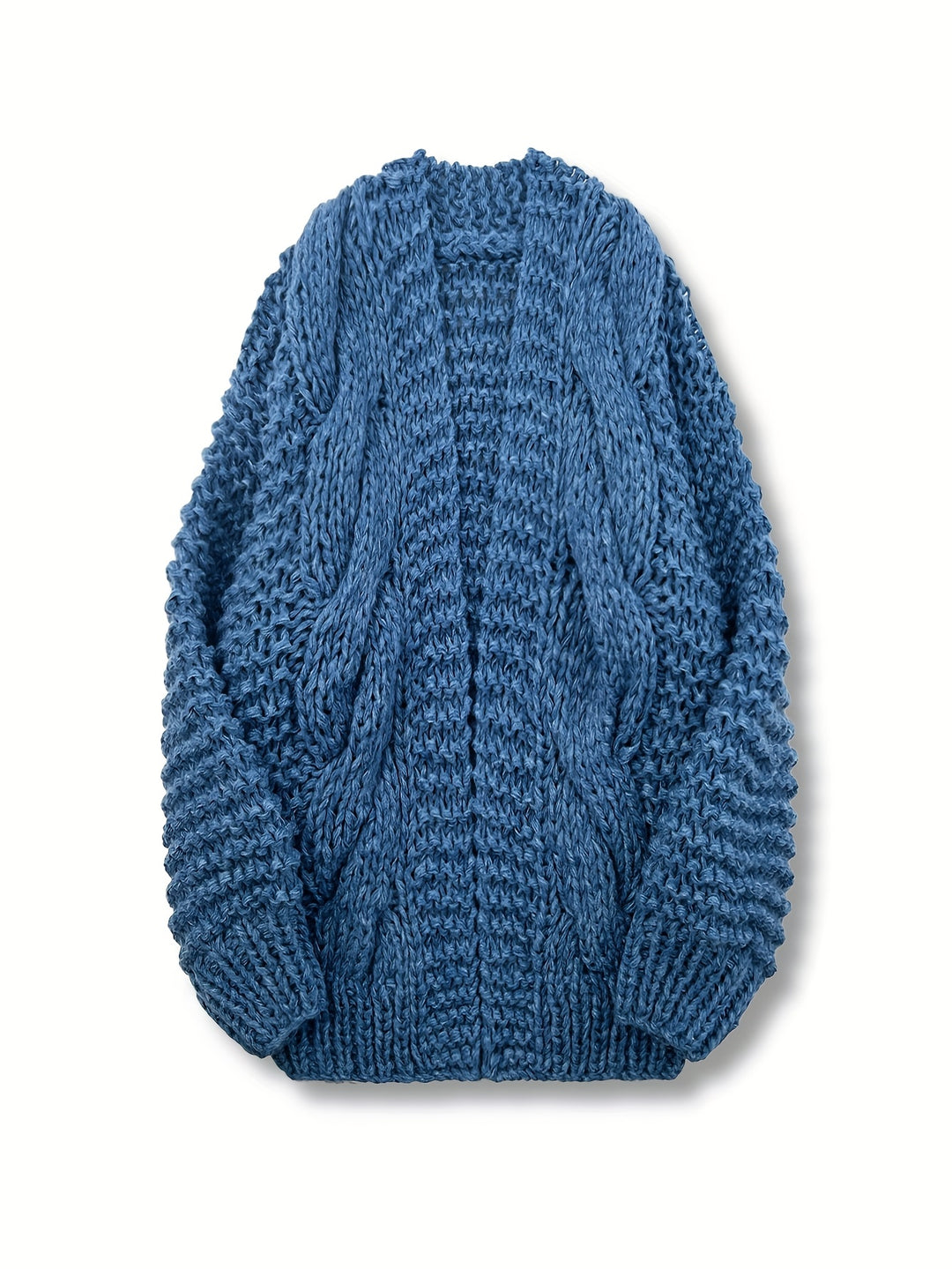 Grobstrick Cardigan mit geometrischem Muster für Damen