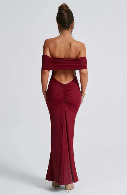 Trägerloses, rückenfreies, sexy Maxikleid