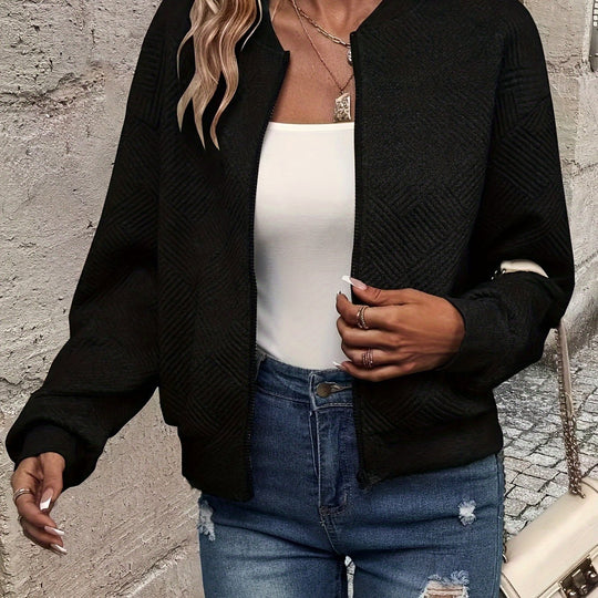 Leichte Übergangsjacke mit Stehkragen und Reißverschluss für Damen
