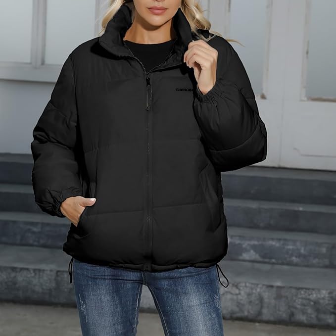 Damen Winterjacke Mit Gefüttertem Design