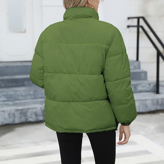 Damen Winterjacke Mit Gefüttertem Design