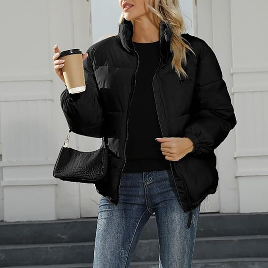 Damen Winterjacke Mit Gefüttertem Design